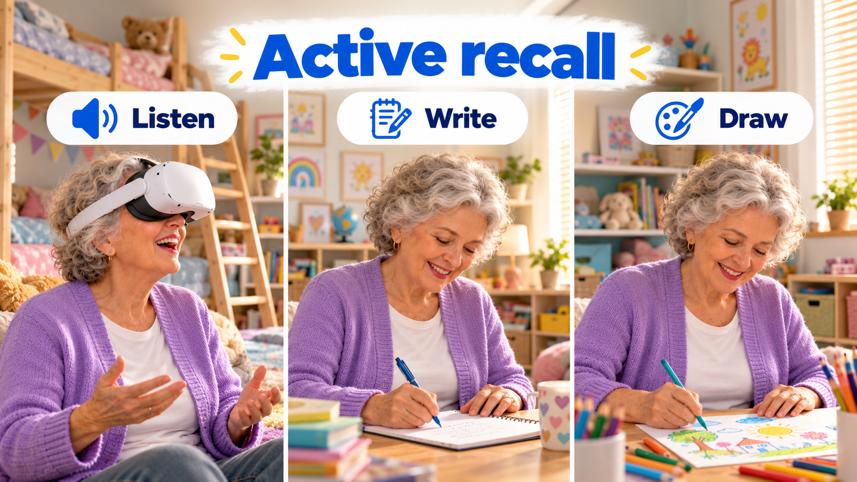 Active recall visual